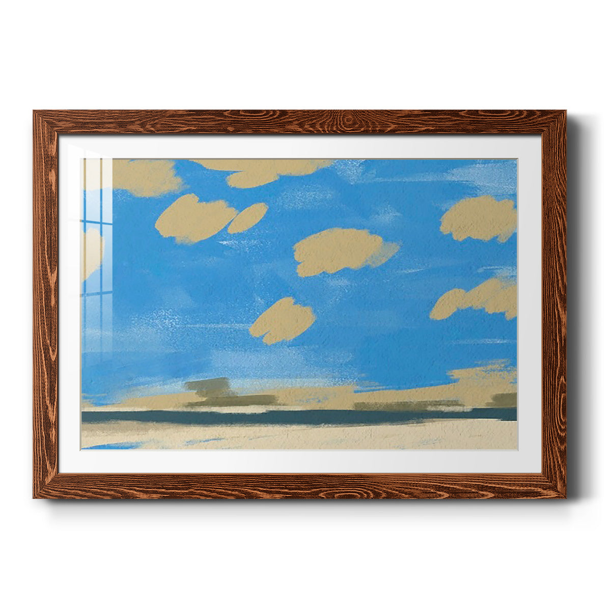 Textured Beachscape II - Barnwood Framed Art Print