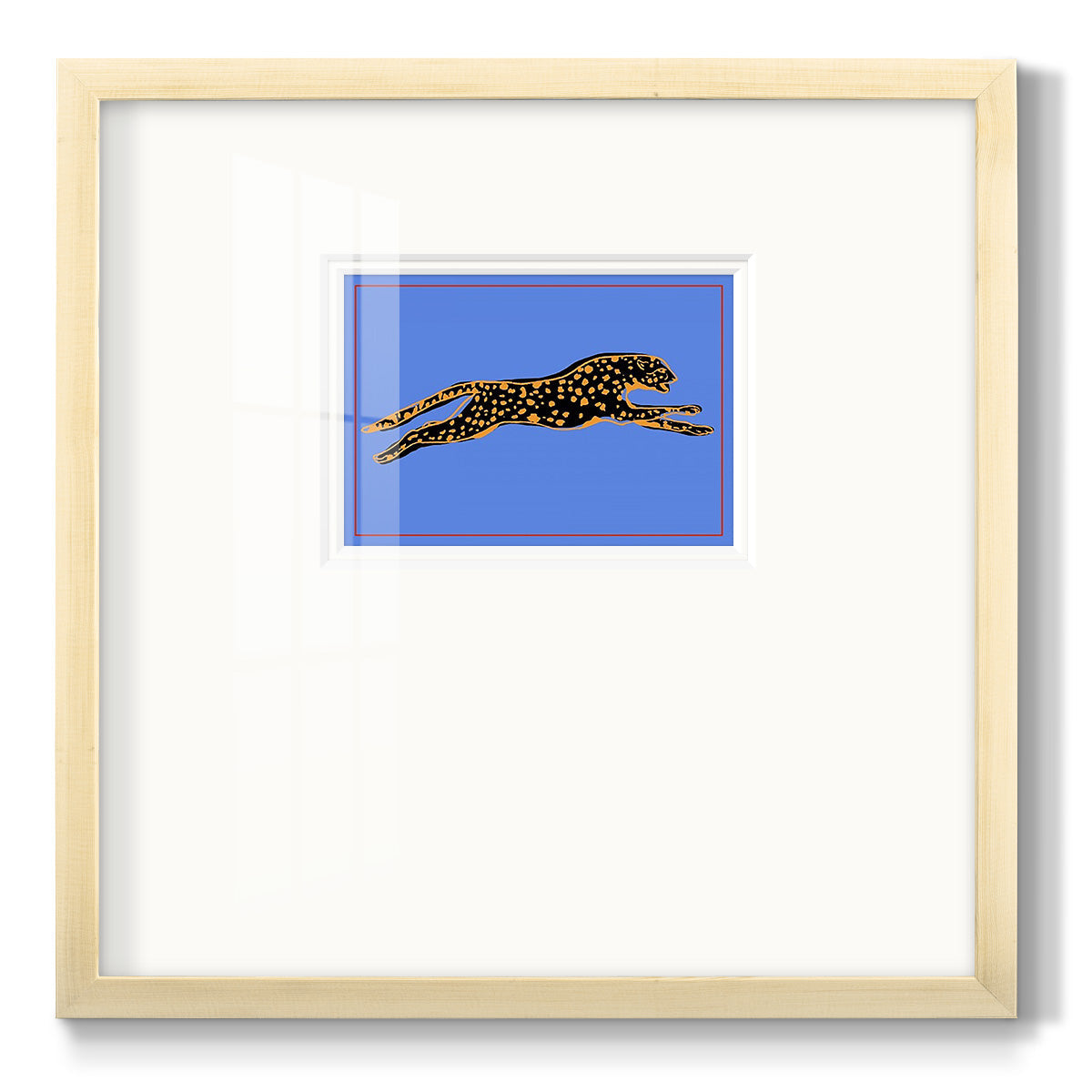 The Wild Leopard II Premium Framed Print Double Matboard