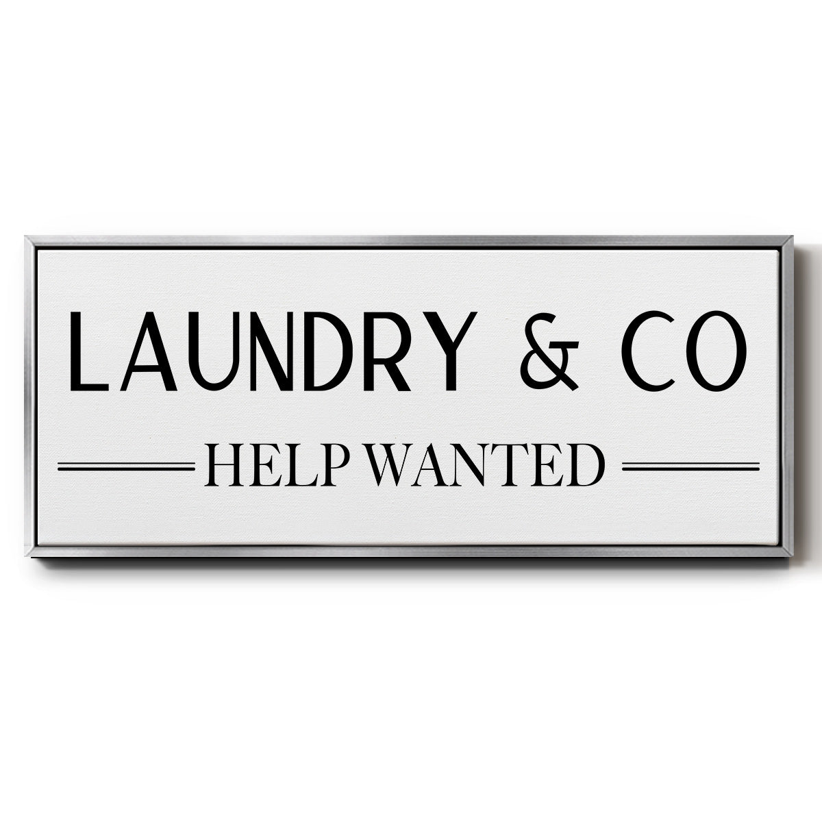 Help Wanted - Floater Framed Canvas Print