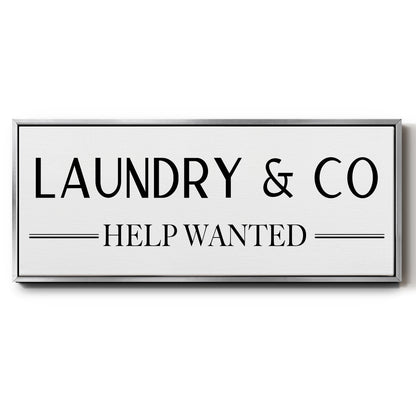 Help Wanted - Floater Framed Canvas Print