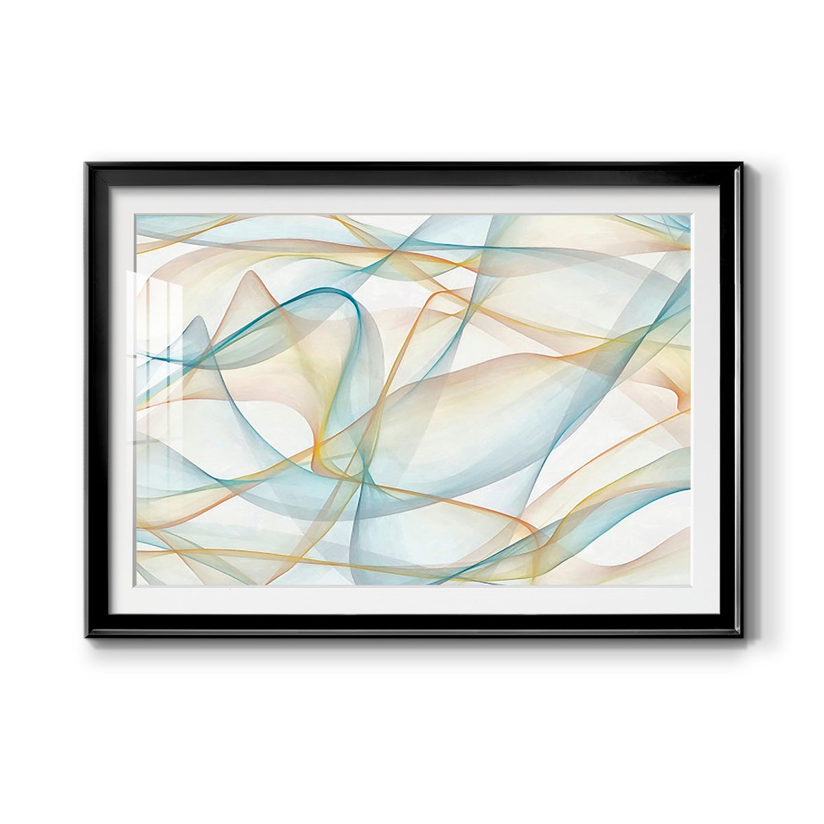 Curves and Waves V - Modern Framed Art Print