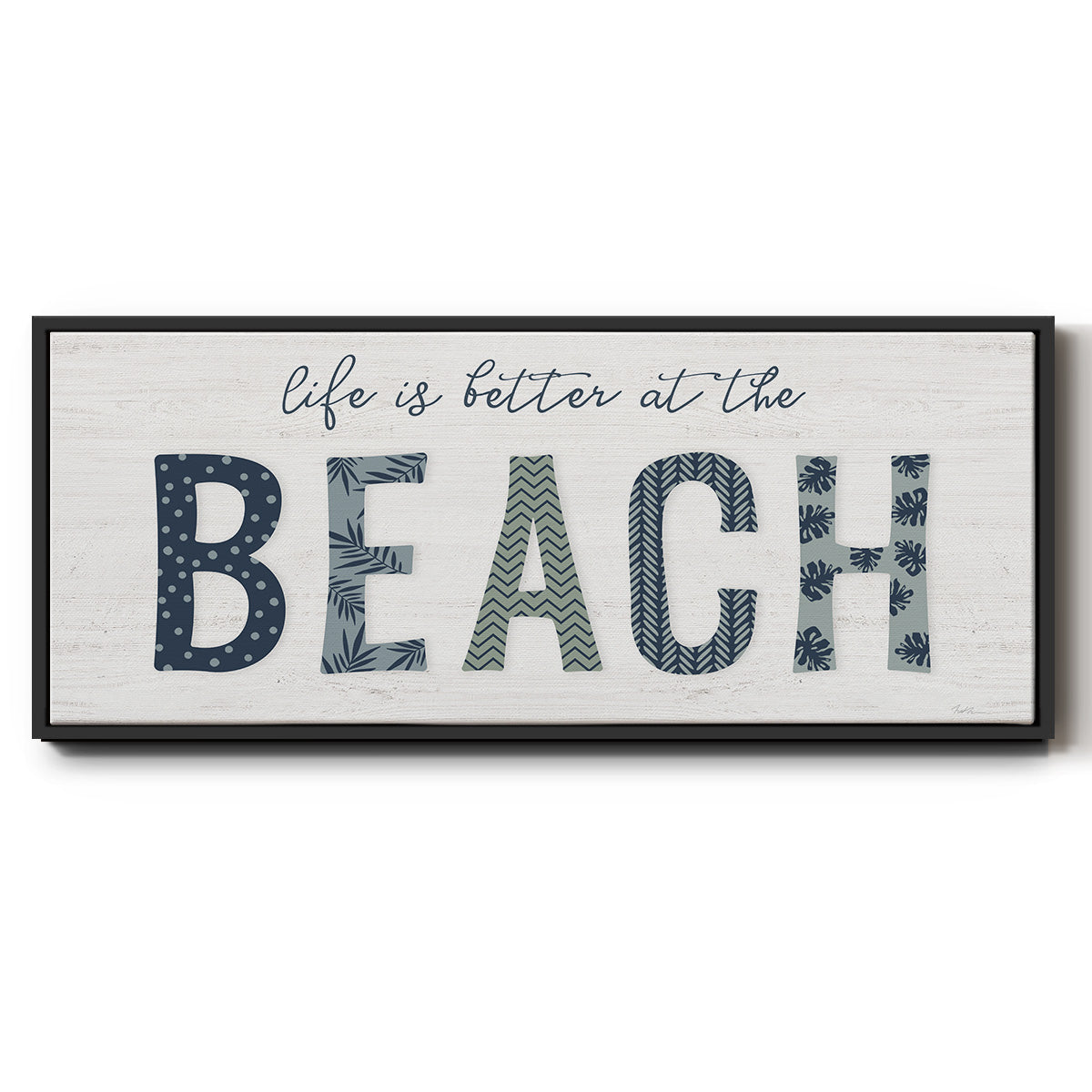 Beach Better - Floater Framed Canvas Print