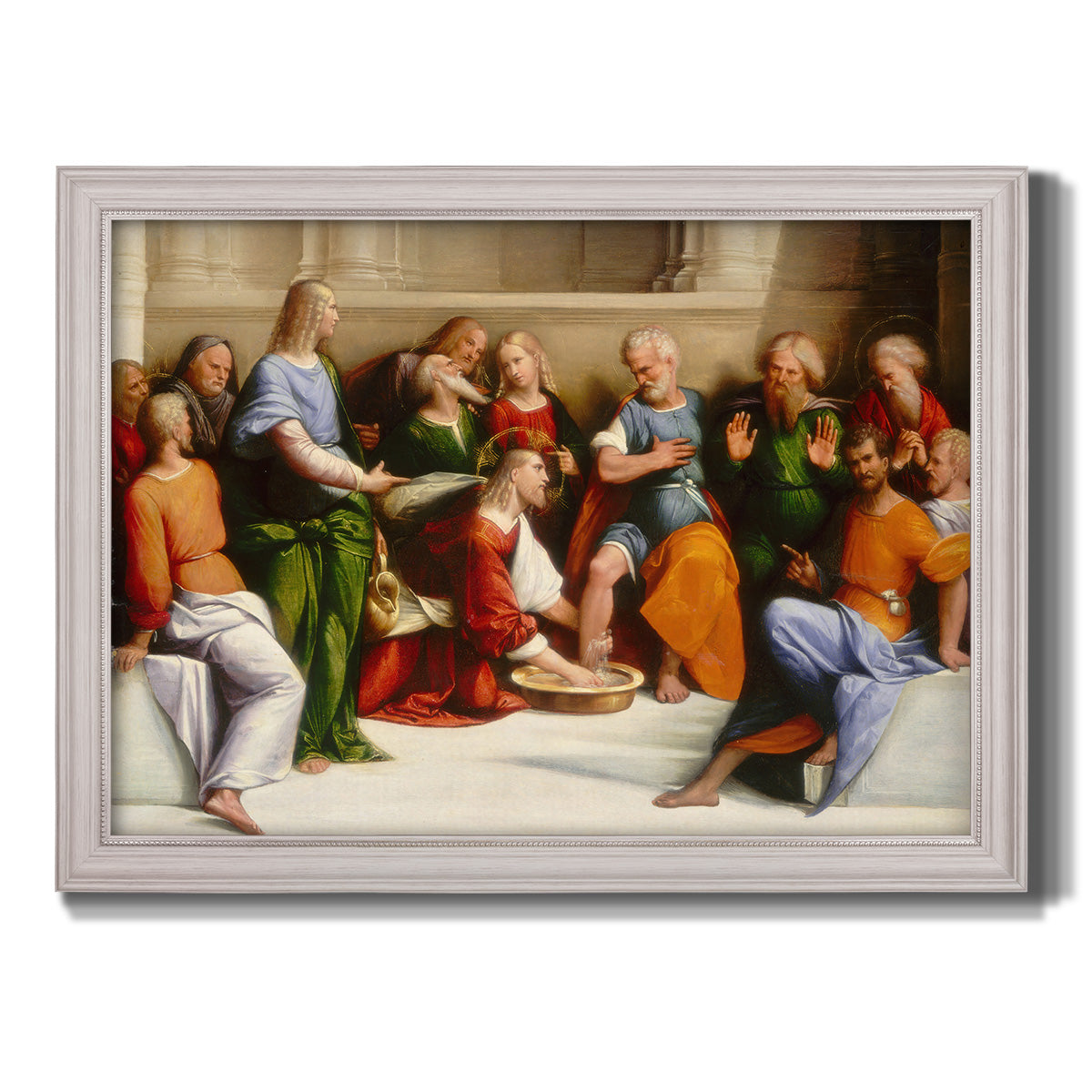 Christ Washing the Disciples' Feet - Ornate Framed Canvas Print