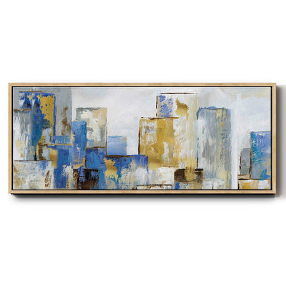 City Blues I - Floater Framed Canvas Print