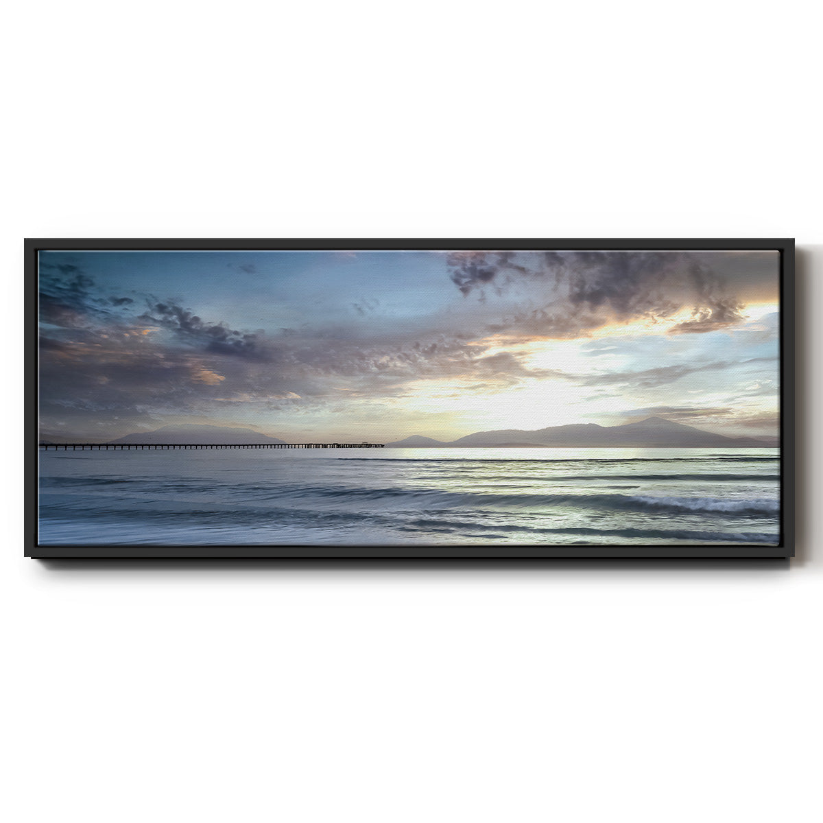 Island Calm - Floater Framed Canvas Print
