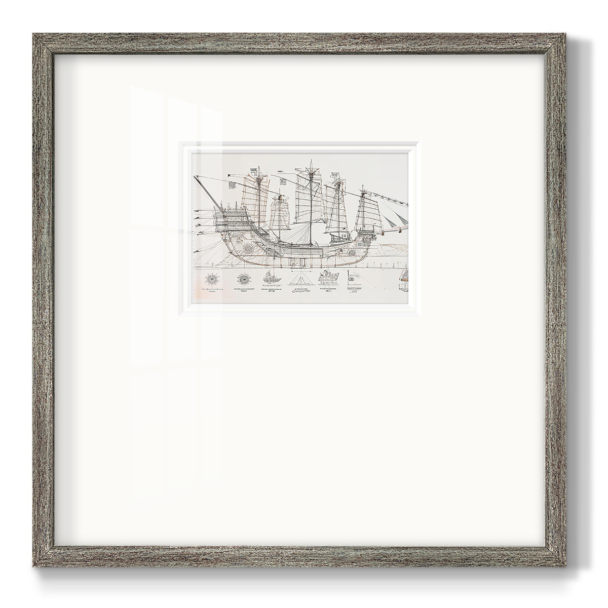 Frigate III Premium Framed Print Double Matboard