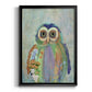 Fantastic Florals Owl - Modern Framed Canvas Print