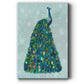 Christmas Peacock Christmas Tree - Gallery Wrapped Canvas