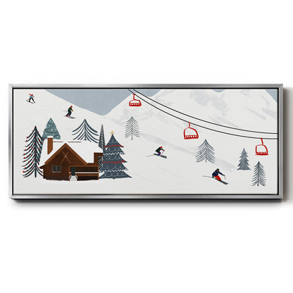 Ski Slope Collection D - Floater Framed Canvas Print