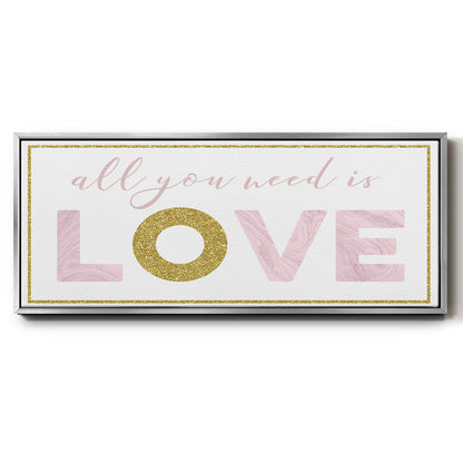 All You Need is Love - Floater Framed Canvas Print