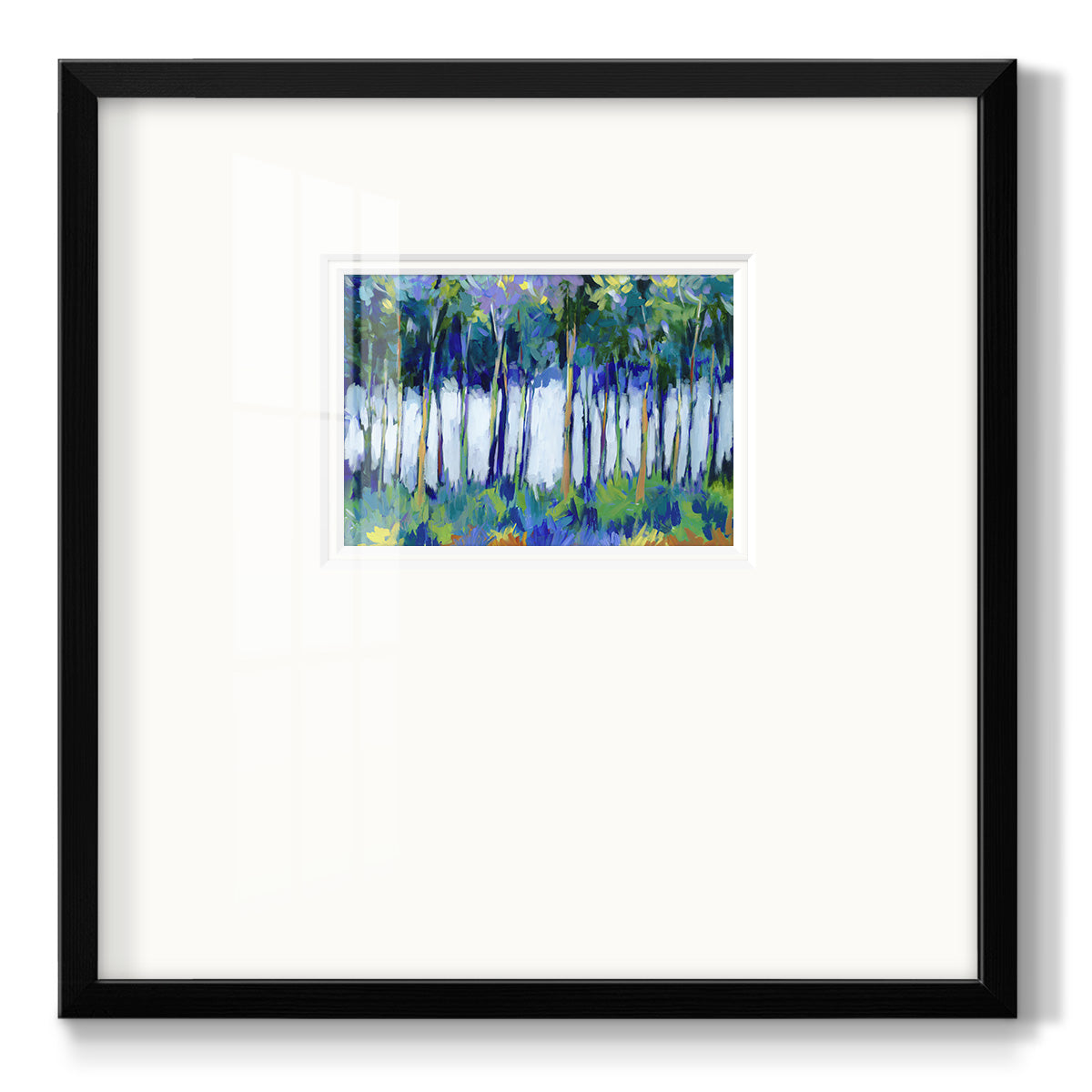 Light Through the Trees- Premium Framed Print Double Matboard