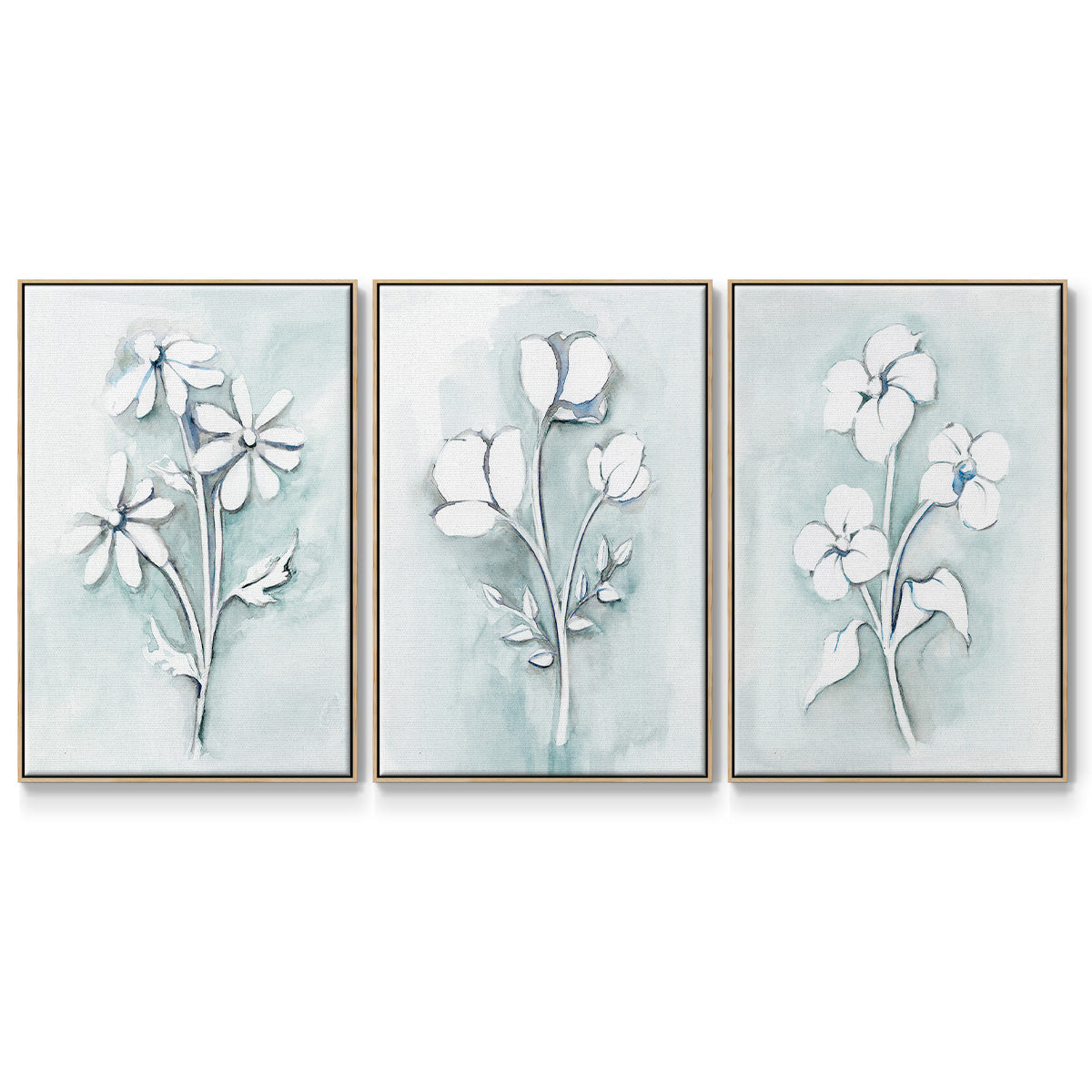 Bohemian Blue I - Floater Framed Canvas Set