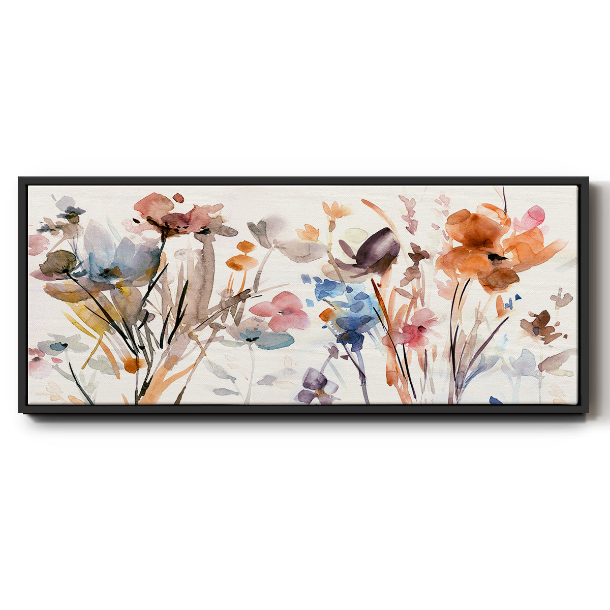 Pop Garden - Floater Framed Canvas Print
