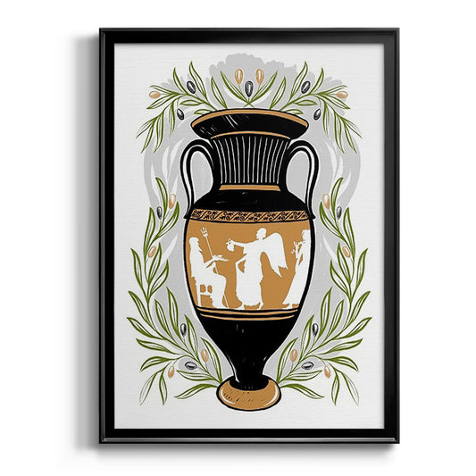 Greek Vases II - Modern Framed Canvas Print