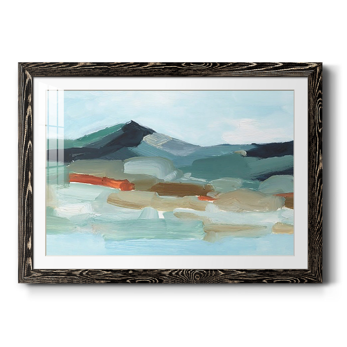Autumn Mountains I - Barnwood Framed Art Print