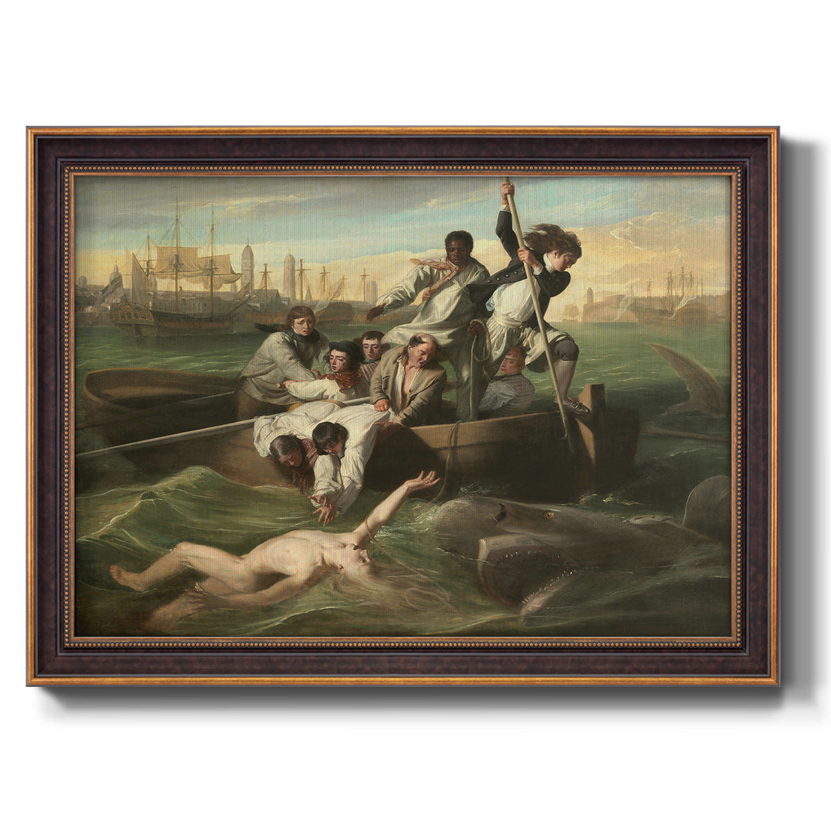 Watson and the Shark - Ornate Framed Canvas Print