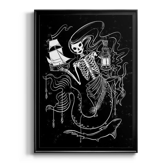 Pirate Mermaids I - Modern Framed Canvas Print