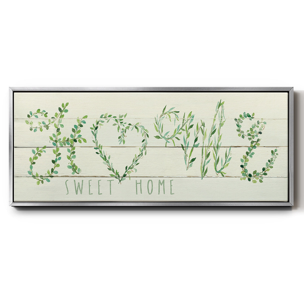 Shiplap Vines Home - Floater Framed Canvas Print
