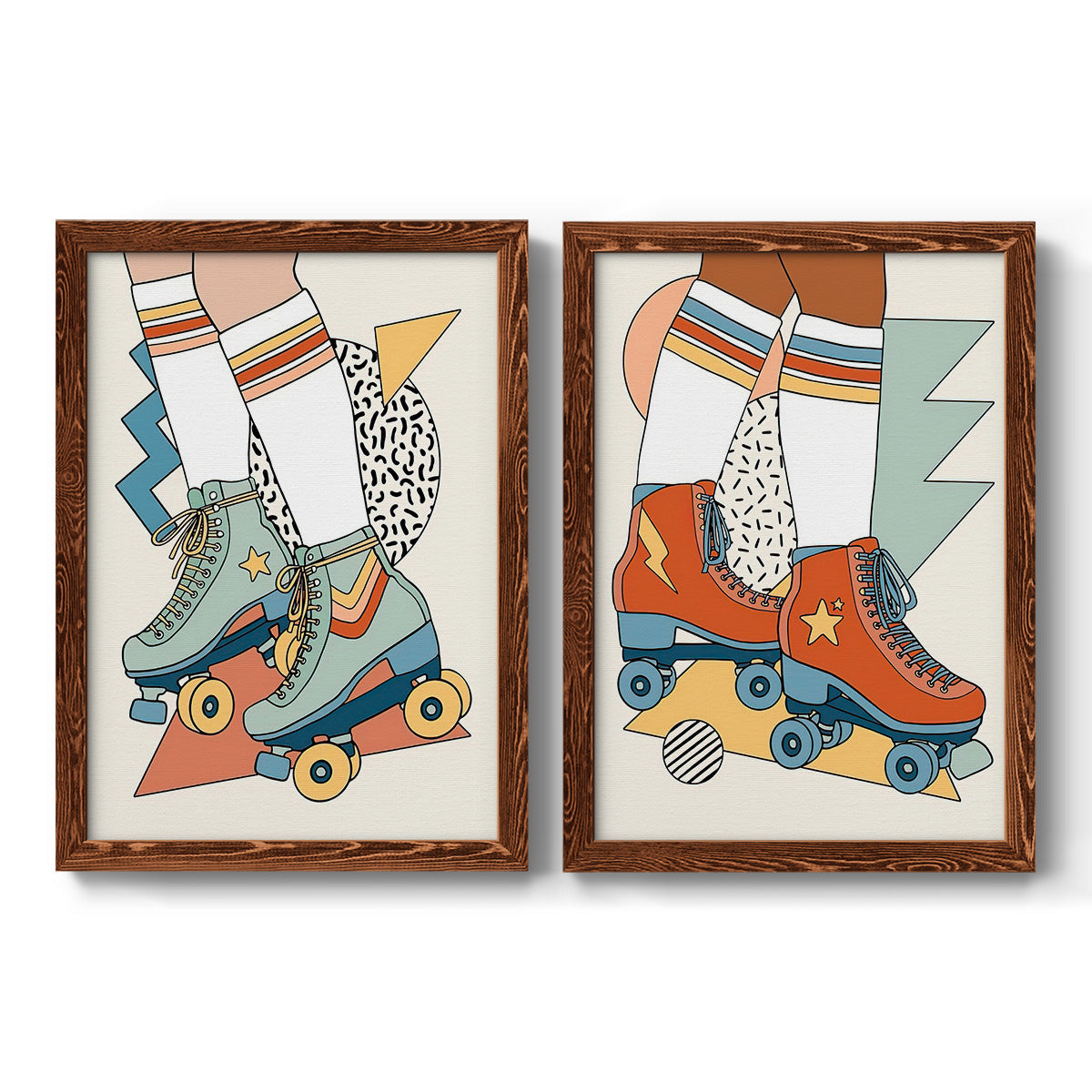 Let it Roll I - Premium Framed Canvas 2 Piece Set - Ready to Hang