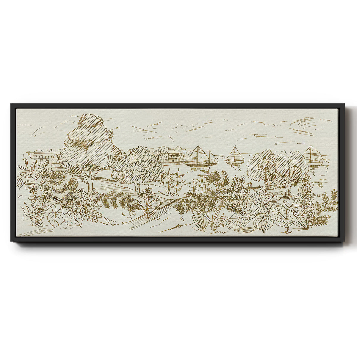 Autumn Landing I - Floater Framed Canvas Print