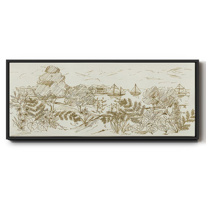 Autumn Landing I - Floater Framed Canvas Print