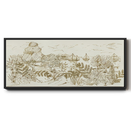 Autumn Landing I - Floater Framed Canvas Print