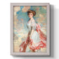 Society portrait of a young woman by John Singer Sargent printed on canvas in an ornate champagne frame with a vertical orientation.