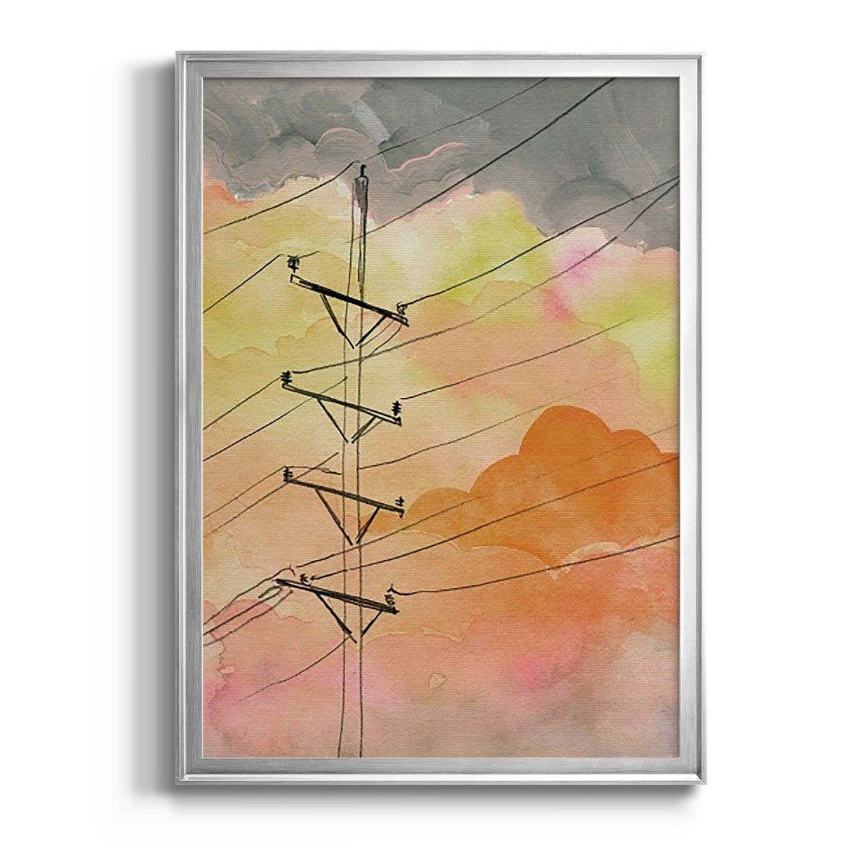 Cloudy Communication I - Modern Framed Canvas Print