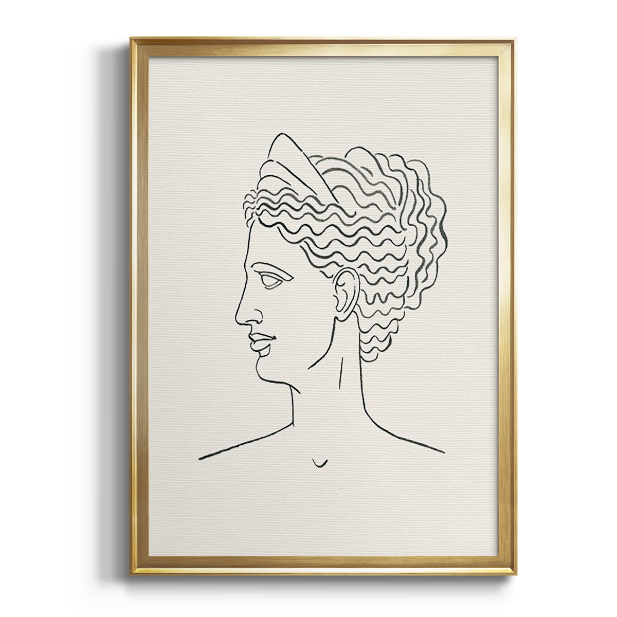 Greek Busts III - Modern Framed Canvas Print