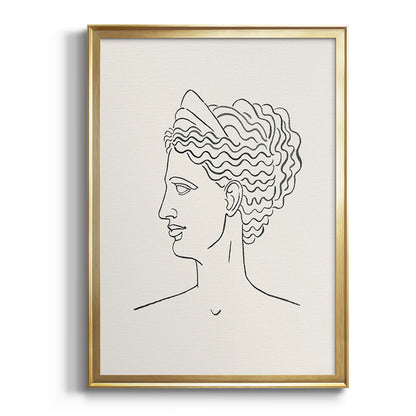 Greek Busts III - Modern Framed Canvas Print