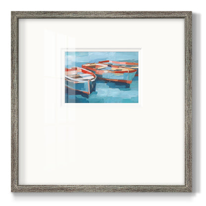 Primary Boats II Premium Framed Print Double Matboard