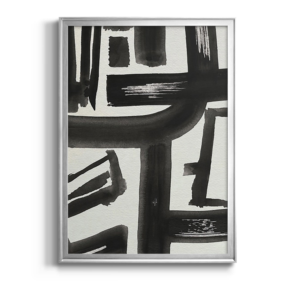 Inkwell Intersect II - Modern Framed Canvas Print