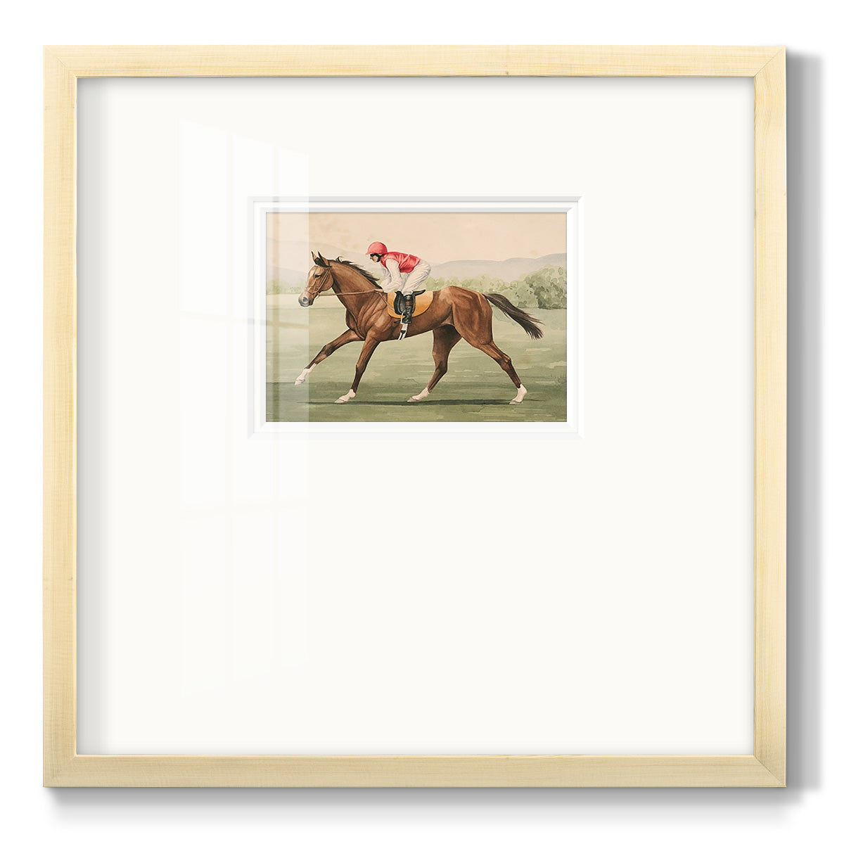 Vintage Equestrian I Premium Framed Print Double Matboard