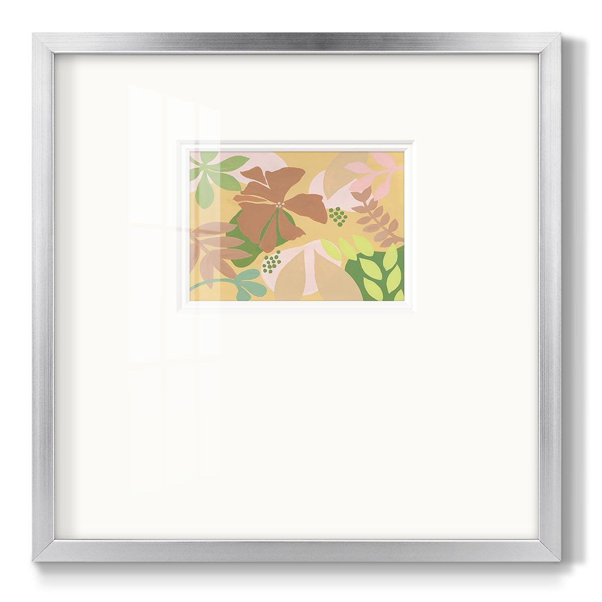 Neutral Blooms IV - Double Matboard Framed Print
