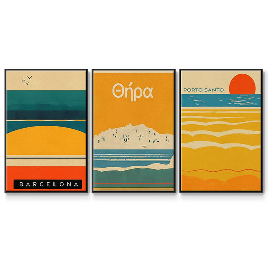 Summer Abroad I - Floater Framed Canvas Set