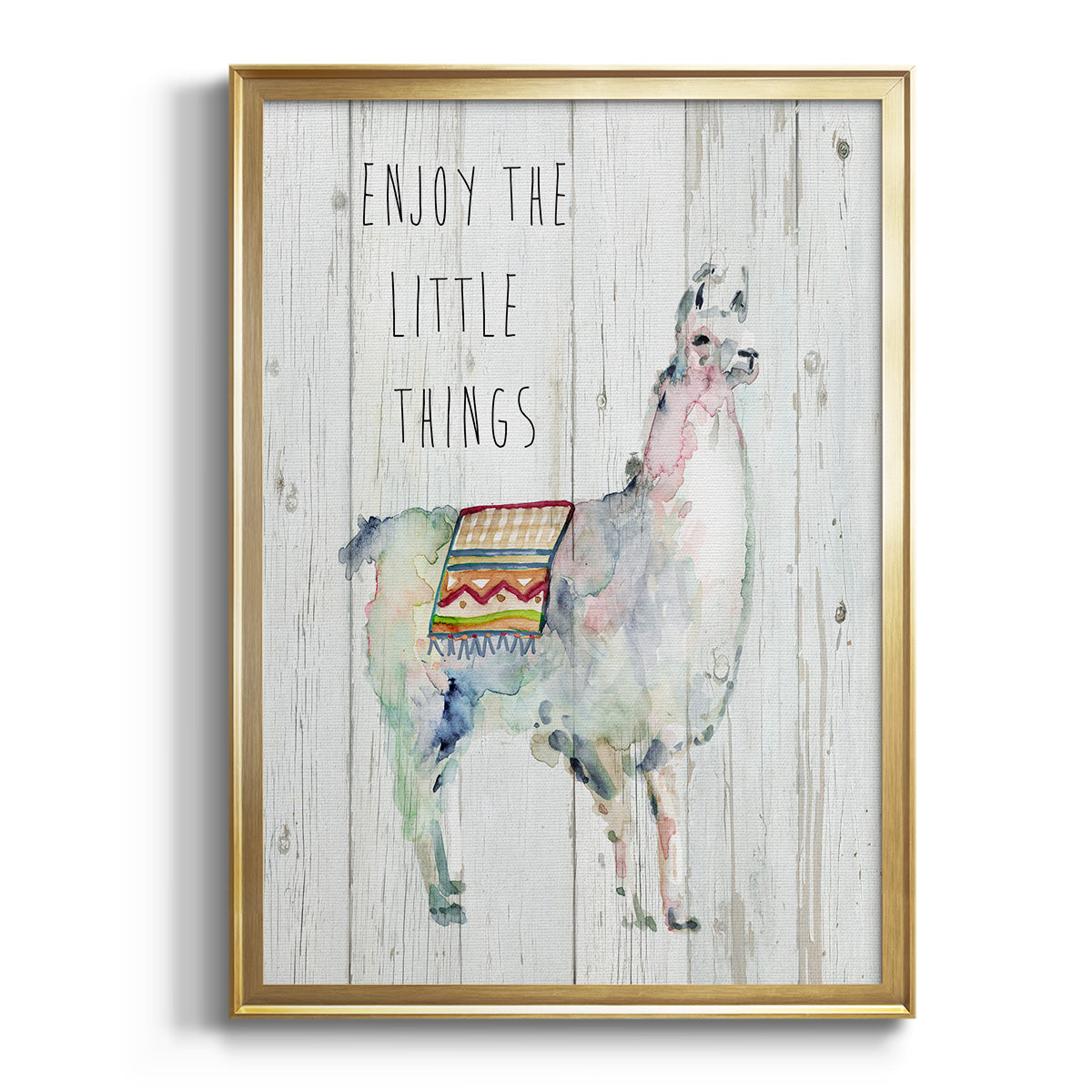 Llama Little Things - Modern Framed Canvas Print