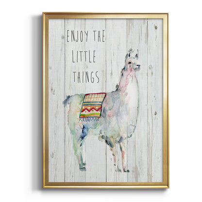 Llama Little Things - Modern Framed Canvas Print