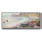 Étretat, the Beach and La Porte d'Amont - Floater Framed Canvas Print