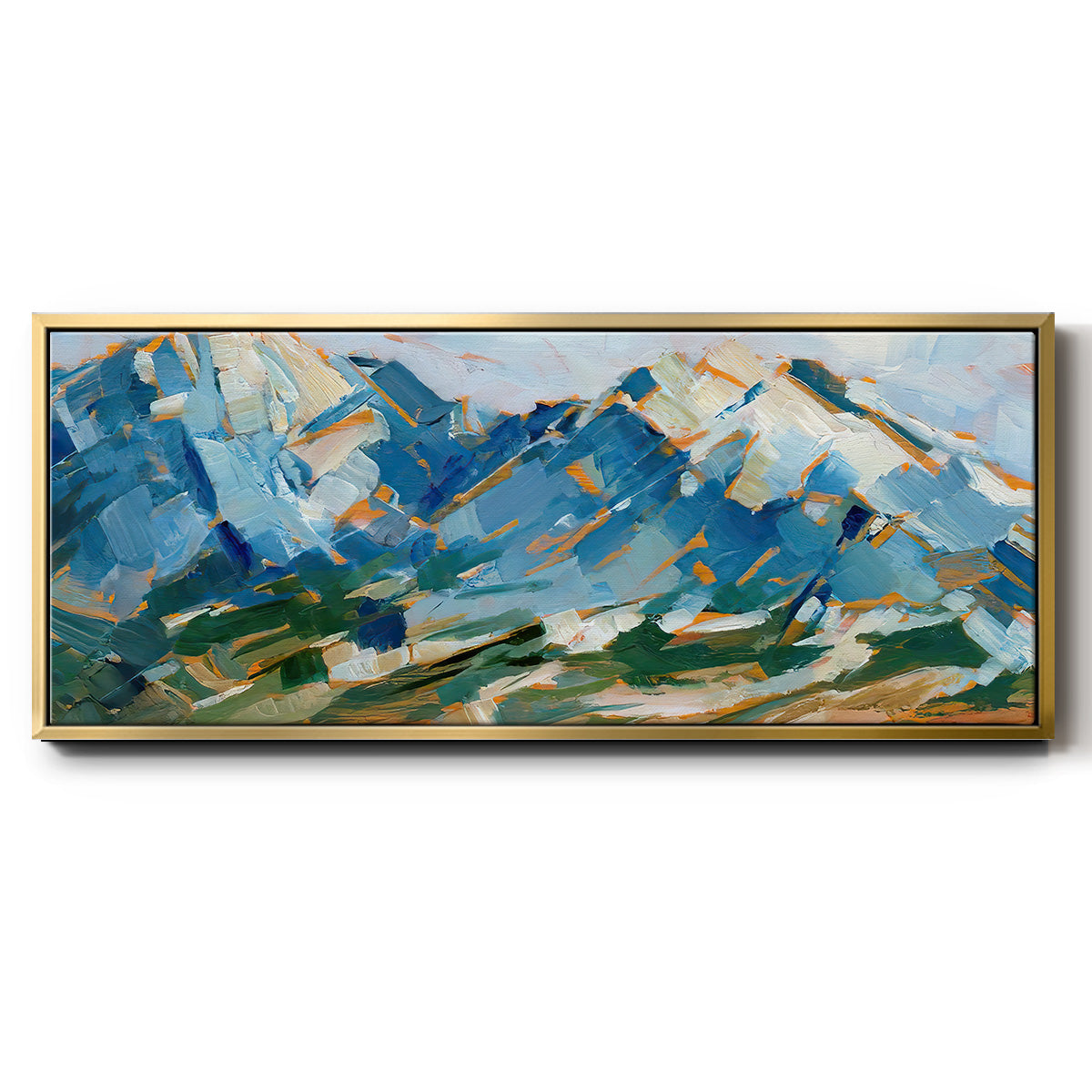 Blue Mountain Peaks I - Floater Framed Canvas Print