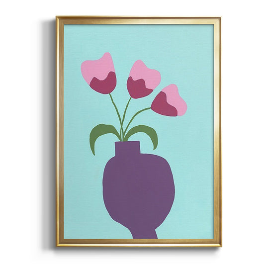 Modern Blooms I - Modern Framed Canvas Print