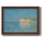 Impressionist coastal low-tide seascape at Pourville by Claude Monet printed on canvas in an ornate bronzed mahogany wood frame.