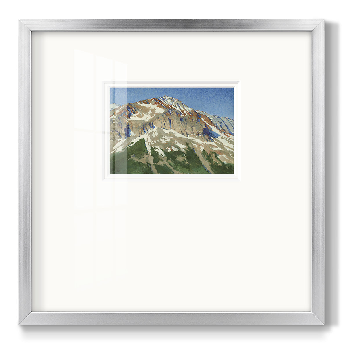 Vermillion Ascent- Premium Framed Print Double Matboard