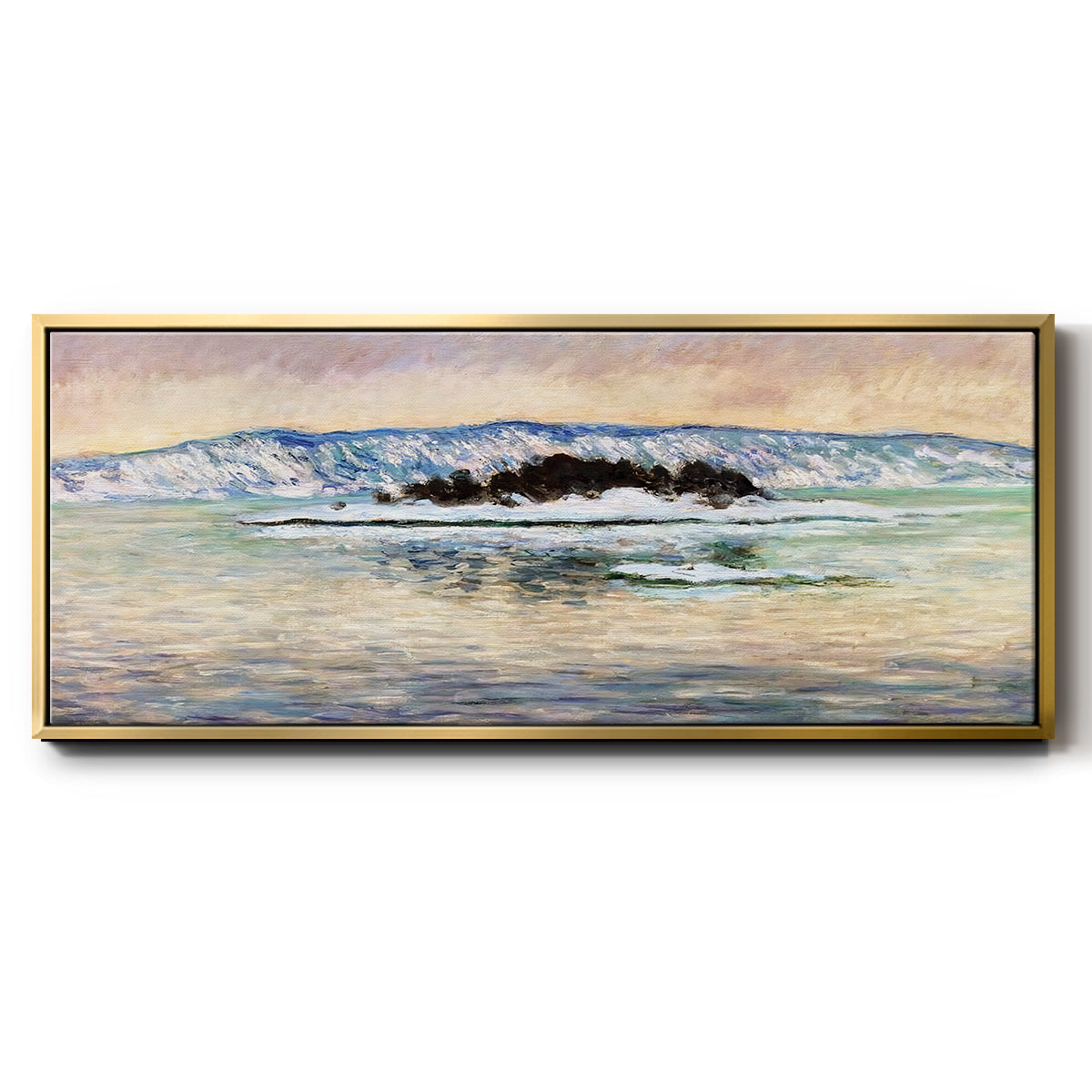 The Fjord, Near Christiania, 1893 - Floater Framed Canvas Print
