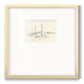 Coastal Contour Sketch I - Double Matboard Framed Print