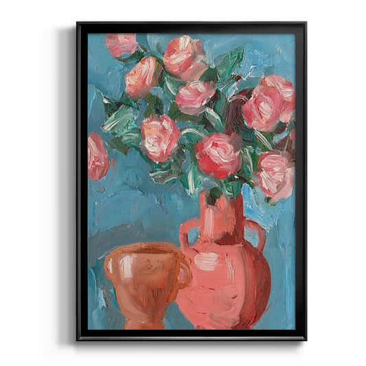 Rosa Blooms I - Modern Framed Canvas Print