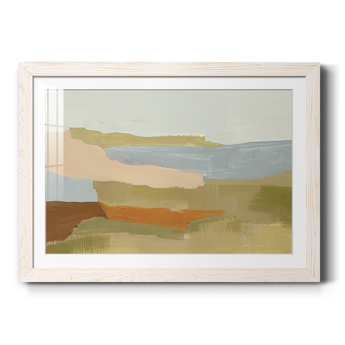 Stacked Landscape IV - Barnwood Framed Art Print
