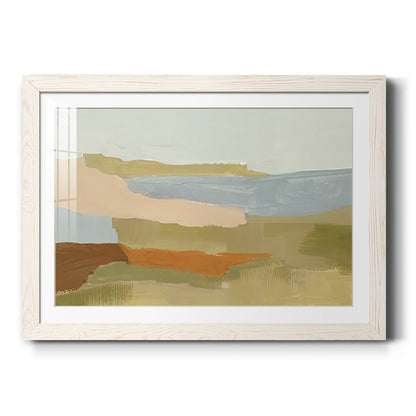 Stacked Landscape IV - Barnwood Framed Art Print