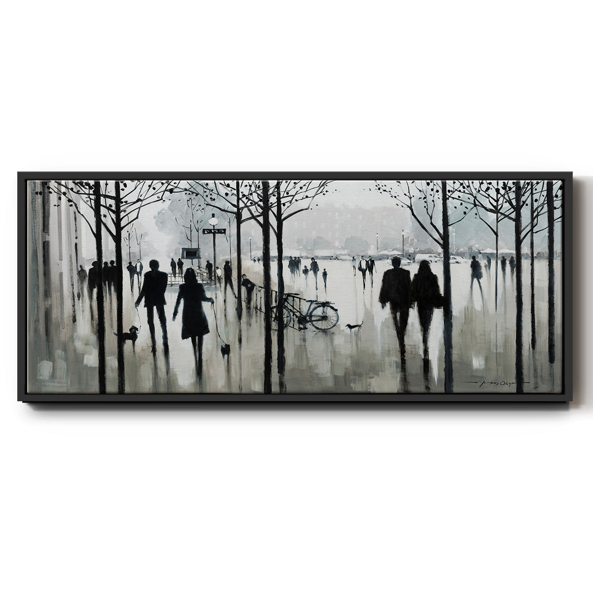Morning Paris - Floater Framed Canvas Print