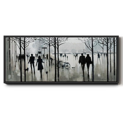 Morning Paris - Floater Framed Canvas Print