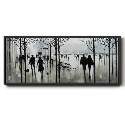 Morning Paris - Floater Framed Canvas Print